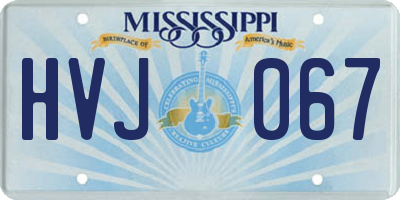MS license plate HVJ067