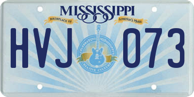 MS license plate HVJ073