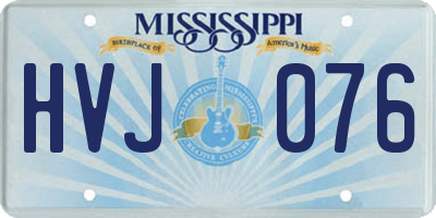 MS license plate HVJ076