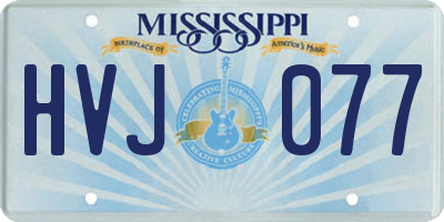 MS license plate HVJ077