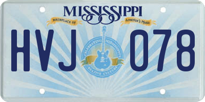 MS license plate HVJ078