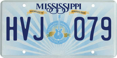 MS license plate HVJ079