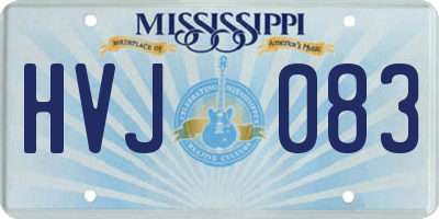 MS license plate HVJ083