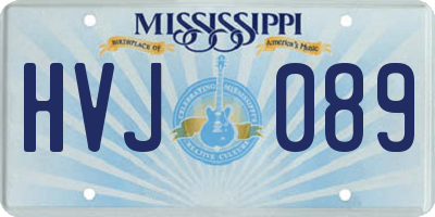 MS license plate HVJ089