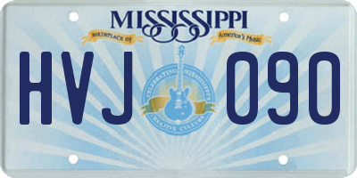 MS license plate HVJ090