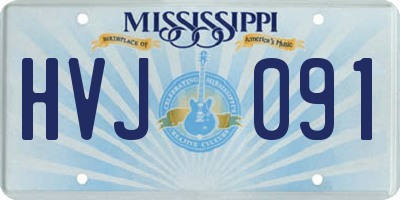 MS license plate HVJ091
