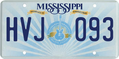 MS license plate HVJ093