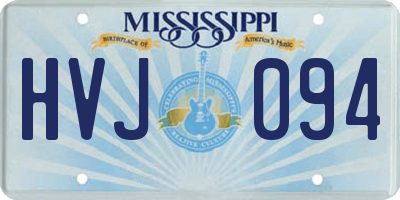 MS license plate HVJ094