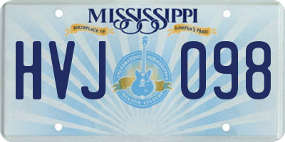 MS license plate HVJ098
