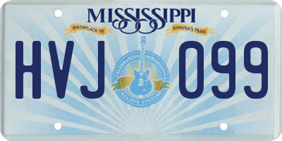 MS license plate HVJ099