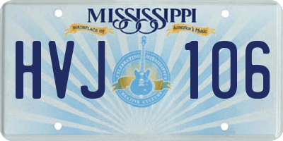 MS license plate HVJ106
