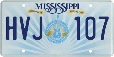 MS license plate HVJ107