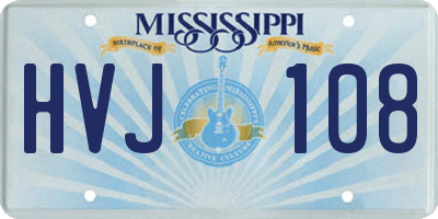MS license plate HVJ108