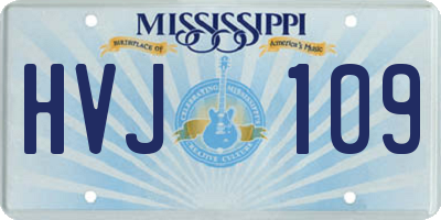 MS license plate HVJ109