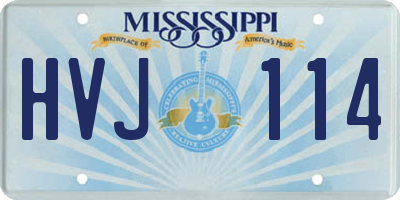MS license plate HVJ114