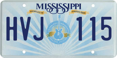 MS license plate HVJ115