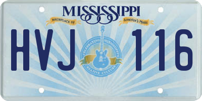 MS license plate HVJ116