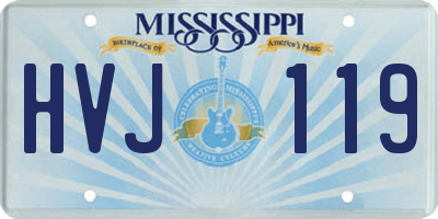 MS license plate HVJ119