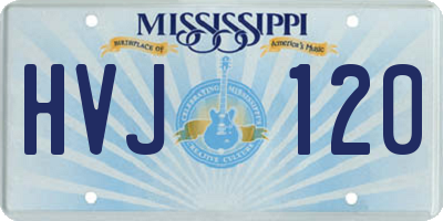MS license plate HVJ120