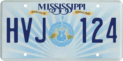 MS license plate HVJ124