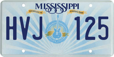 MS license plate HVJ125