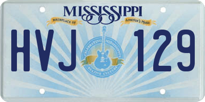 MS license plate HVJ129