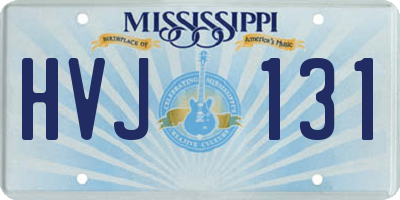 MS license plate HVJ131