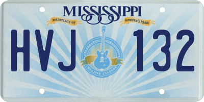MS license plate HVJ132