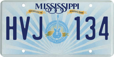 MS license plate HVJ134