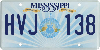 MS license plate HVJ138