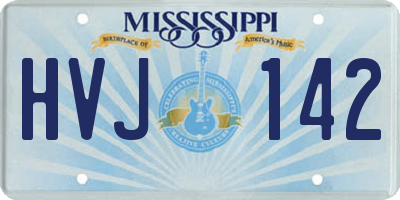 MS license plate HVJ142