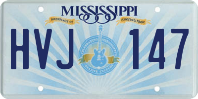 MS license plate HVJ147