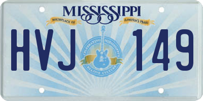 MS license plate HVJ149