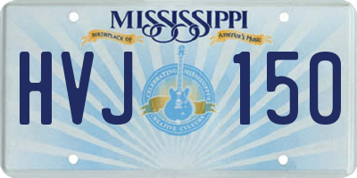 MS license plate HVJ150