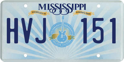 MS license plate HVJ151