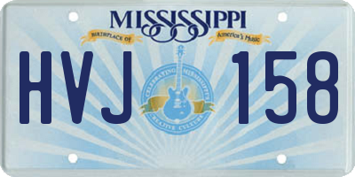 MS license plate HVJ158