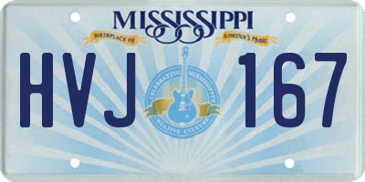 MS license plate HVJ167