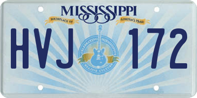 MS license plate HVJ172
