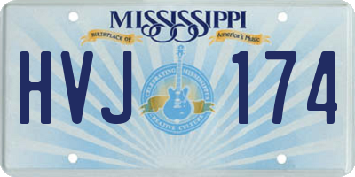 MS license plate HVJ174