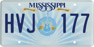 MS license plate HVJ177