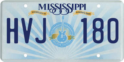 MS license plate HVJ180