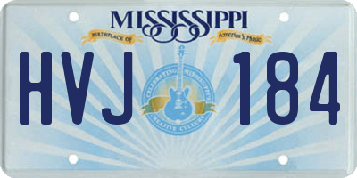 MS license plate HVJ184