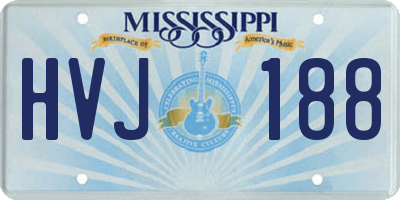MS license plate HVJ188