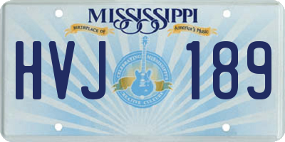 MS license plate HVJ189