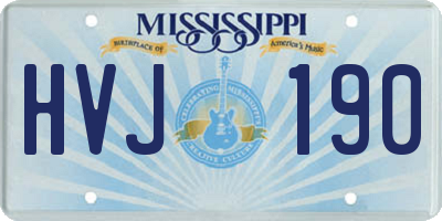 MS license plate HVJ190