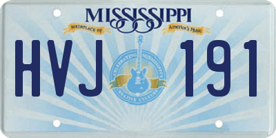 MS license plate HVJ191