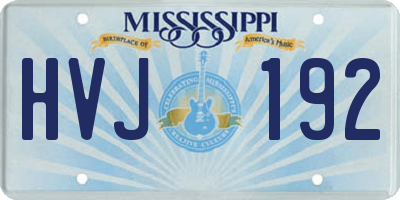 MS license plate HVJ192