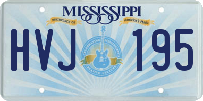 MS license plate HVJ195