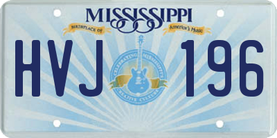 MS license plate HVJ196