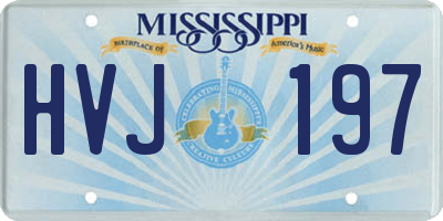 MS license plate HVJ197